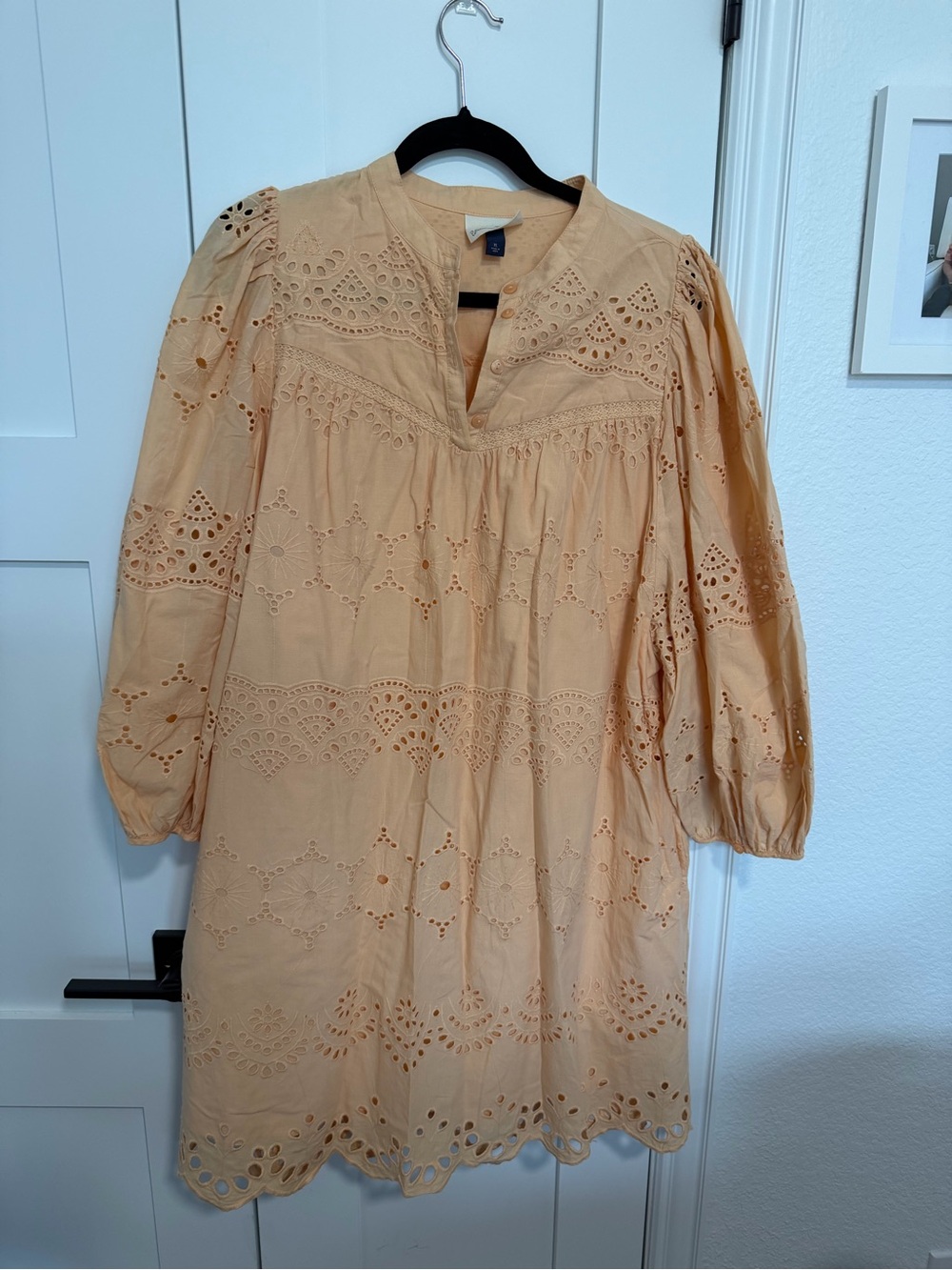 Universal Thread Light Peach Eyelet Mini Dress